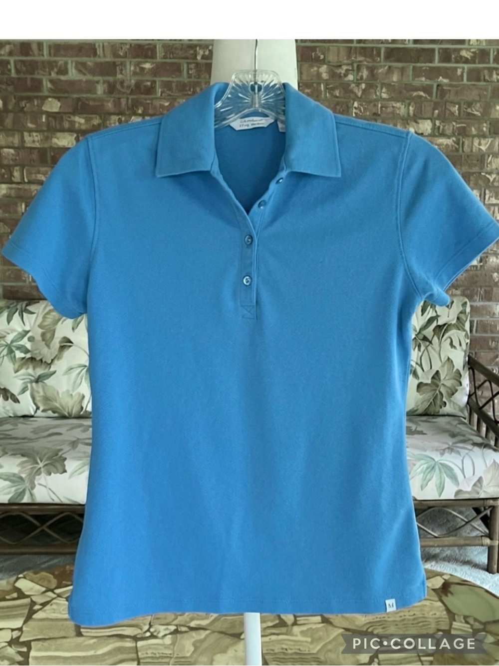 Lady Hagen Top Blue Knit Polo Shirt XS Golf Pickleball Tennis